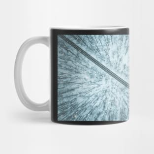 Road through winter forest Mug